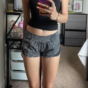 Women's Black and White Shorts